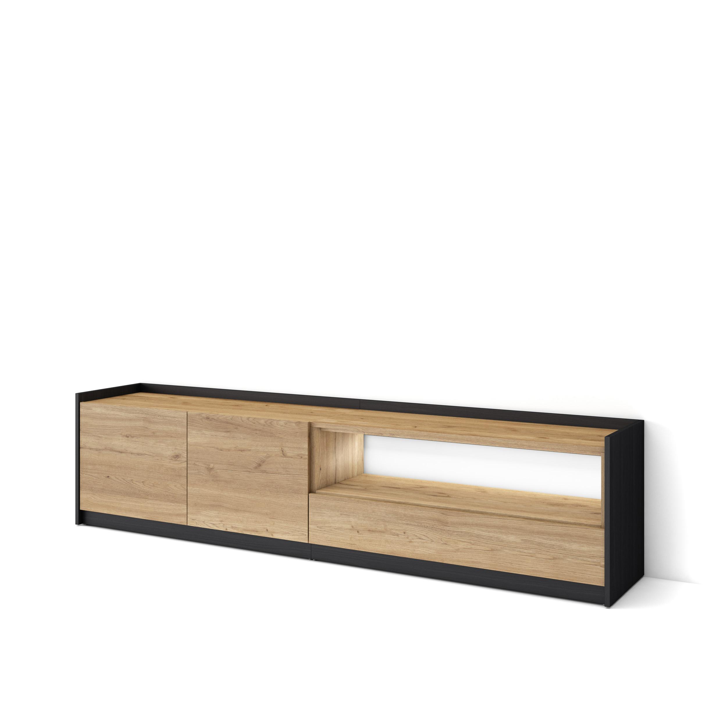 Mueble TV, Televisión, 207x37x50cm, Para TV hasta 80", LED