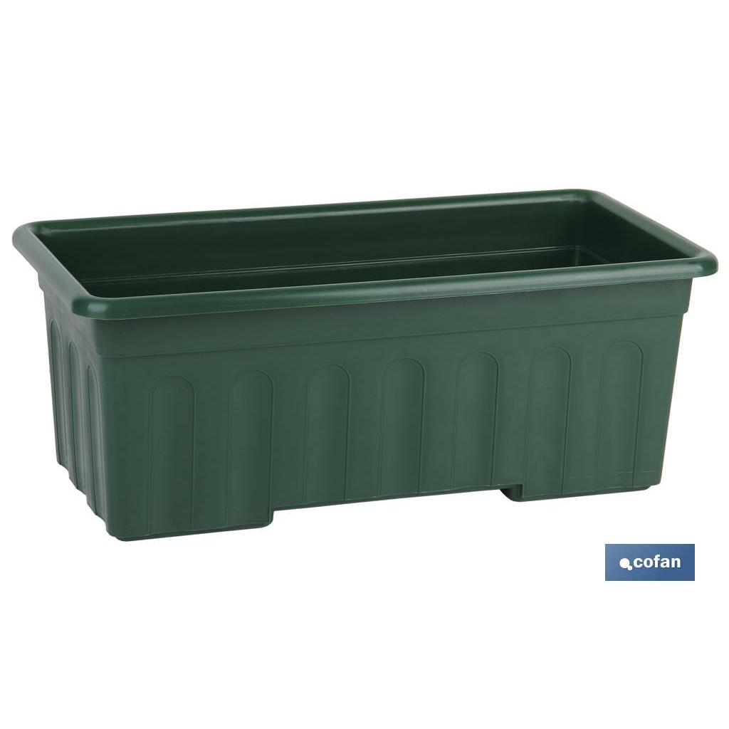 Cofan Jardinera Verde Modelo Azahar en Polipropileno Varios Tamaños