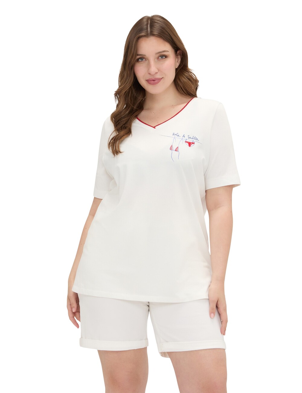 Fiorella Rubino - Camiseta de algodón con estampado y lettering