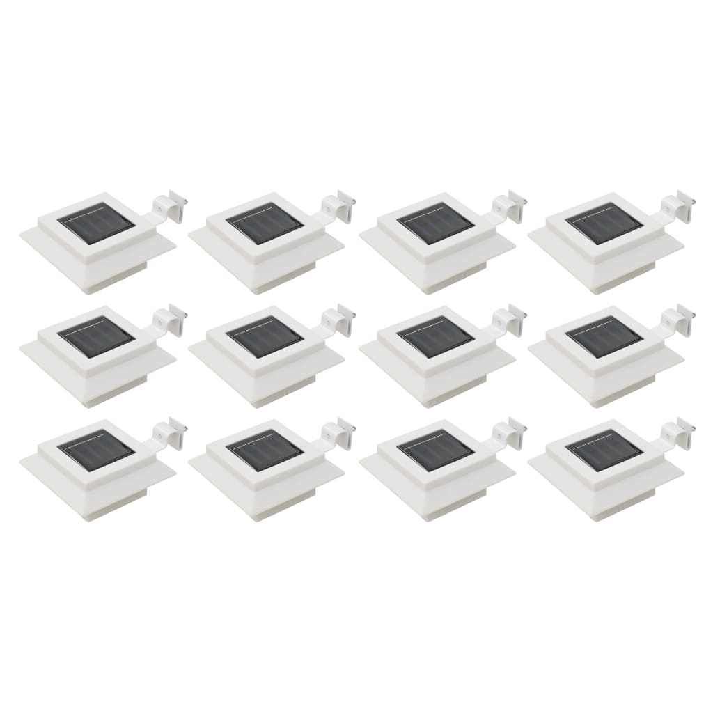 vidaXL 12x Lámparas Solares LED de Exterior Cuadradas 12cm Iluminación Color Blanco,  Negro, y mas