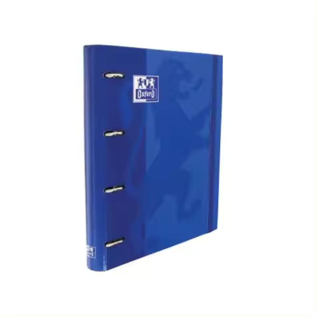 CARPETA 4 ANILLAS OXFORD EUROPEANBINDER 100 HOJAS CON RECAMBIO Y GOMA LIGERA 5x5