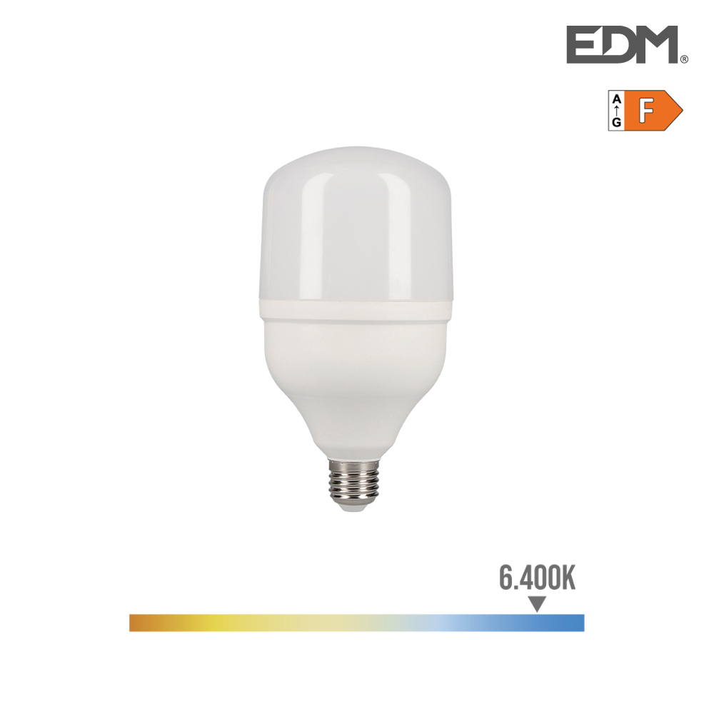 Bombilla industrial led e27 20w 1700lm 6400k luz fria ø8x16,5cm edm