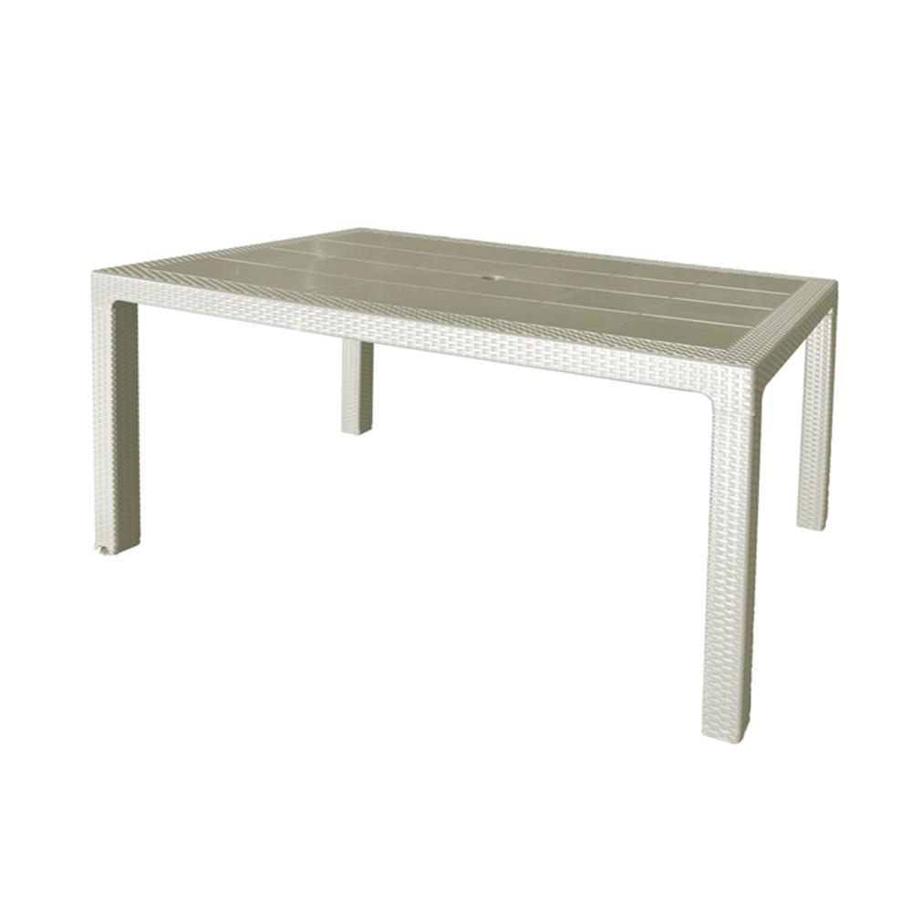 Mesa resina 150x90cm marfil 4090/09
