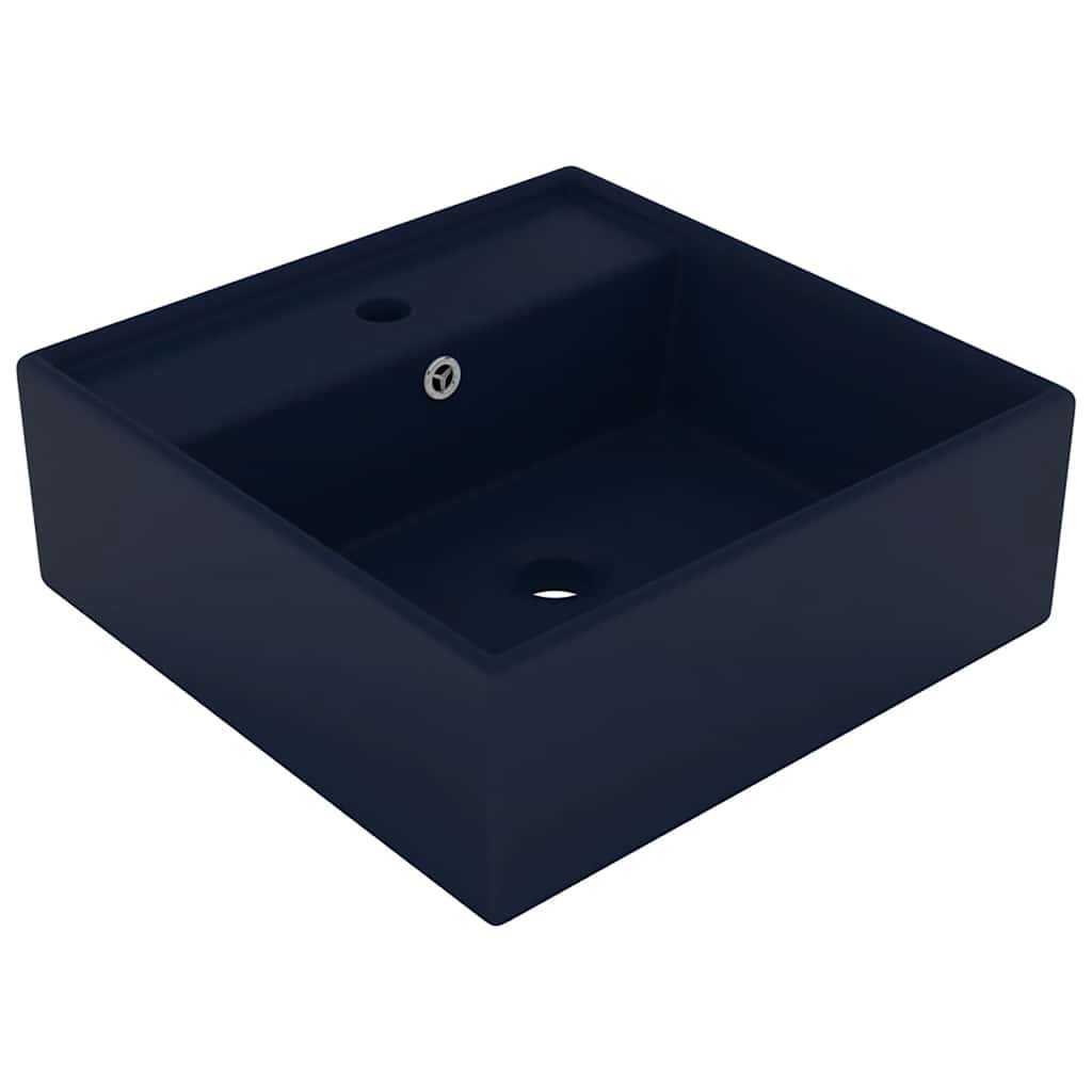 vidaXL Lavabo Lujoso Cuadrado Rebosadero de Cerámica 41x41cm Aseo Multicolor
