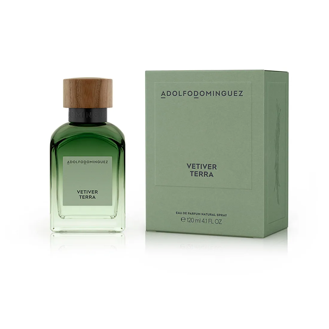 ADOLFO DOMINGUEZ Vetiver Terra 120ML Eau de Parfum para Hombre【ROUA】