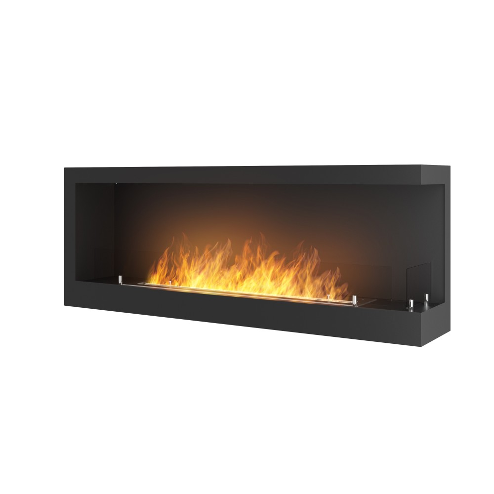 Chimenea de bioetanol empotrada Corner 1200 Right SimpleFire con cristal