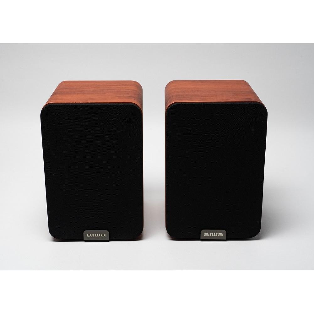 AIWA ASP-A200BR Altavoces Active BookShelf 2 x 25W RMS color Madera