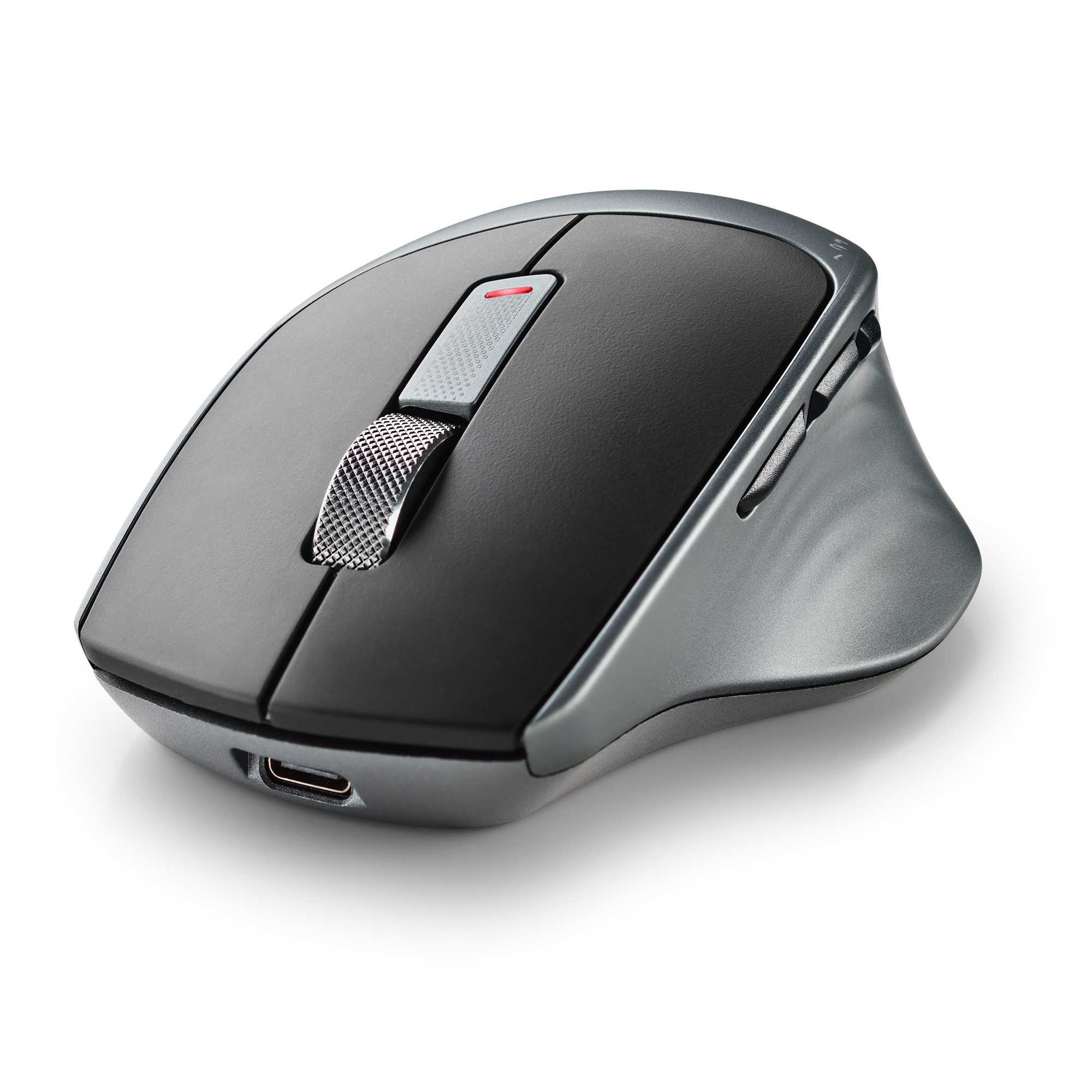 NGS LUSH-RB: Ratón Inalámbrico Recargable Multimodo, 2.4GHz + BT 5.0 + BT 4.0. Silencioso. DPI 800/1000/1600. Diestro. Cable de carga USB-C. Grafito.