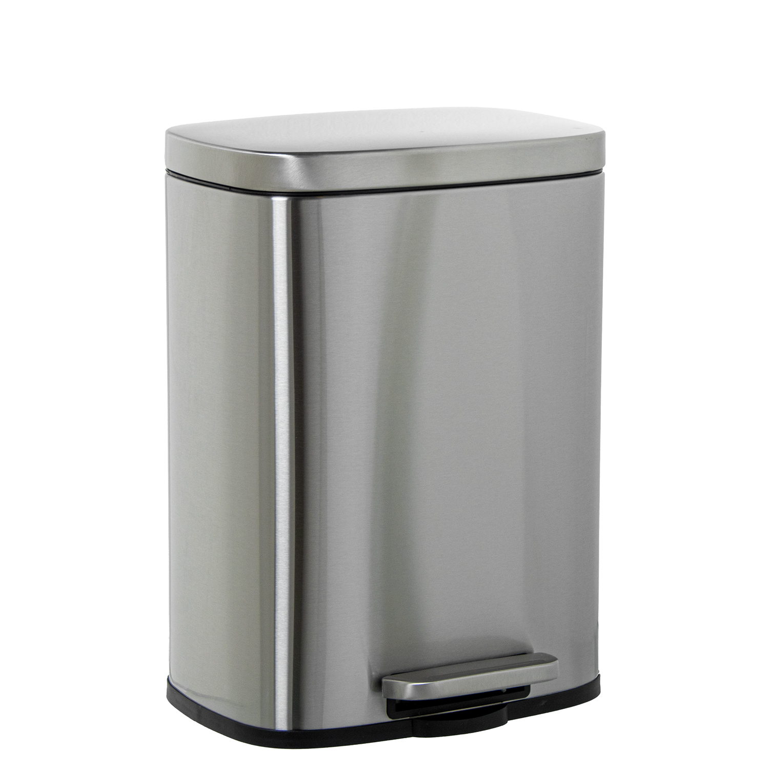 Papelera acero inoxidable 12l. con pedal acero mate 29x25x39cm