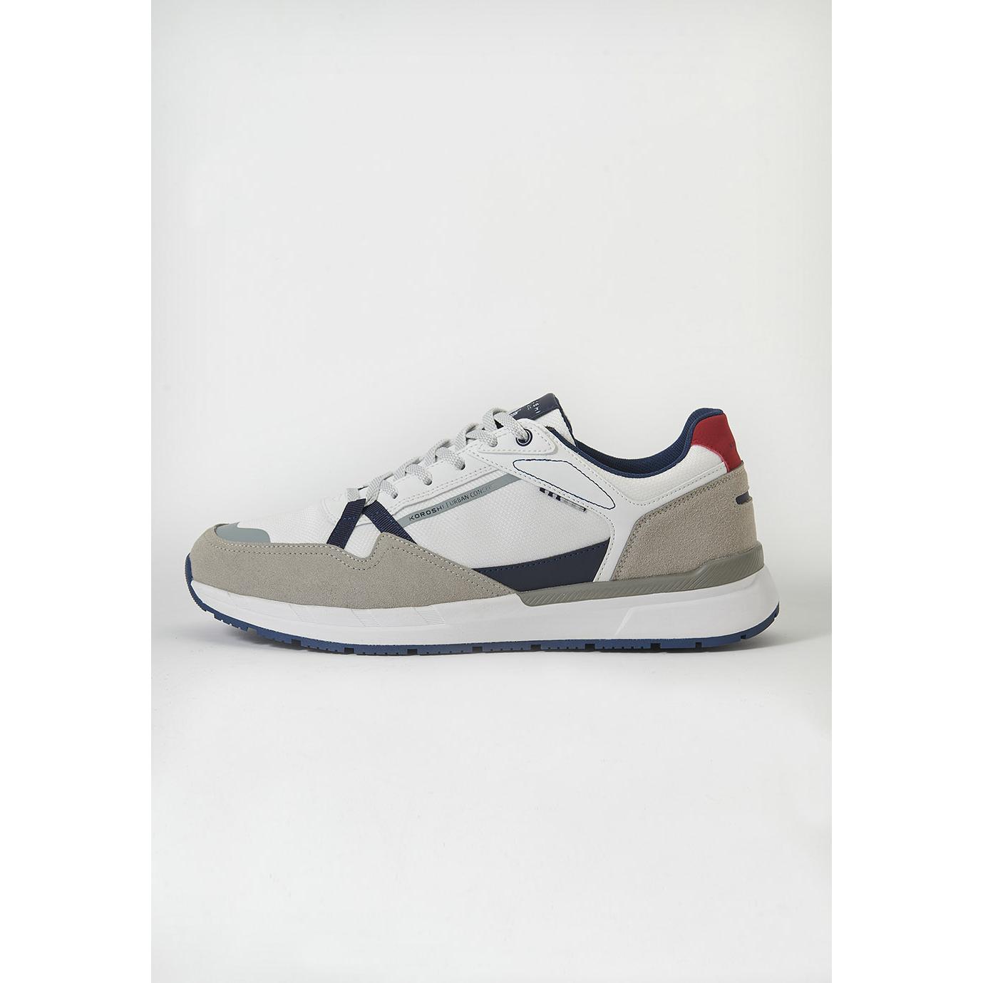 Koroshi - Zapatillas deportivas hombre Koroshi confeccionadas en poliéster de alta durabilidad para uso diario y deportivo, versátiles y resistentes a manchas