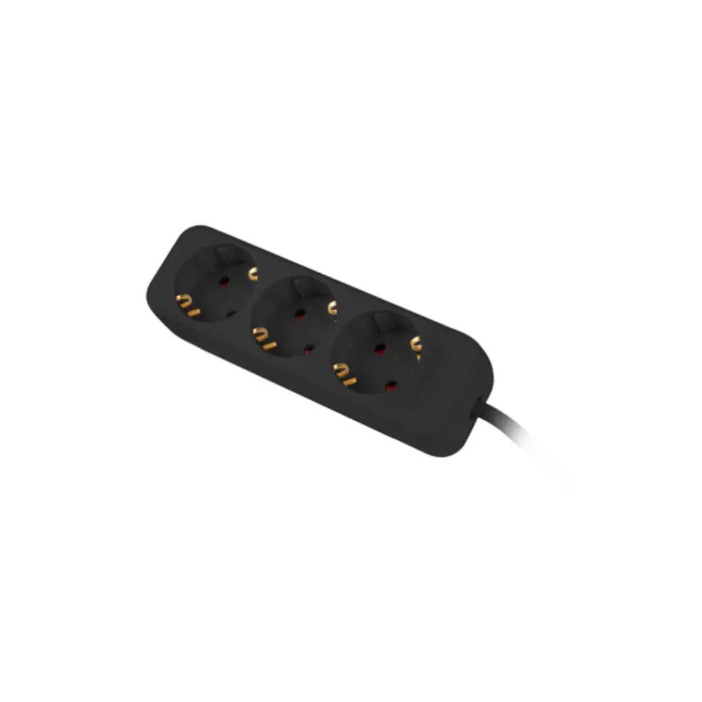 Lanberg Regleta 3 Tomas Schuko Negra 1.5m
