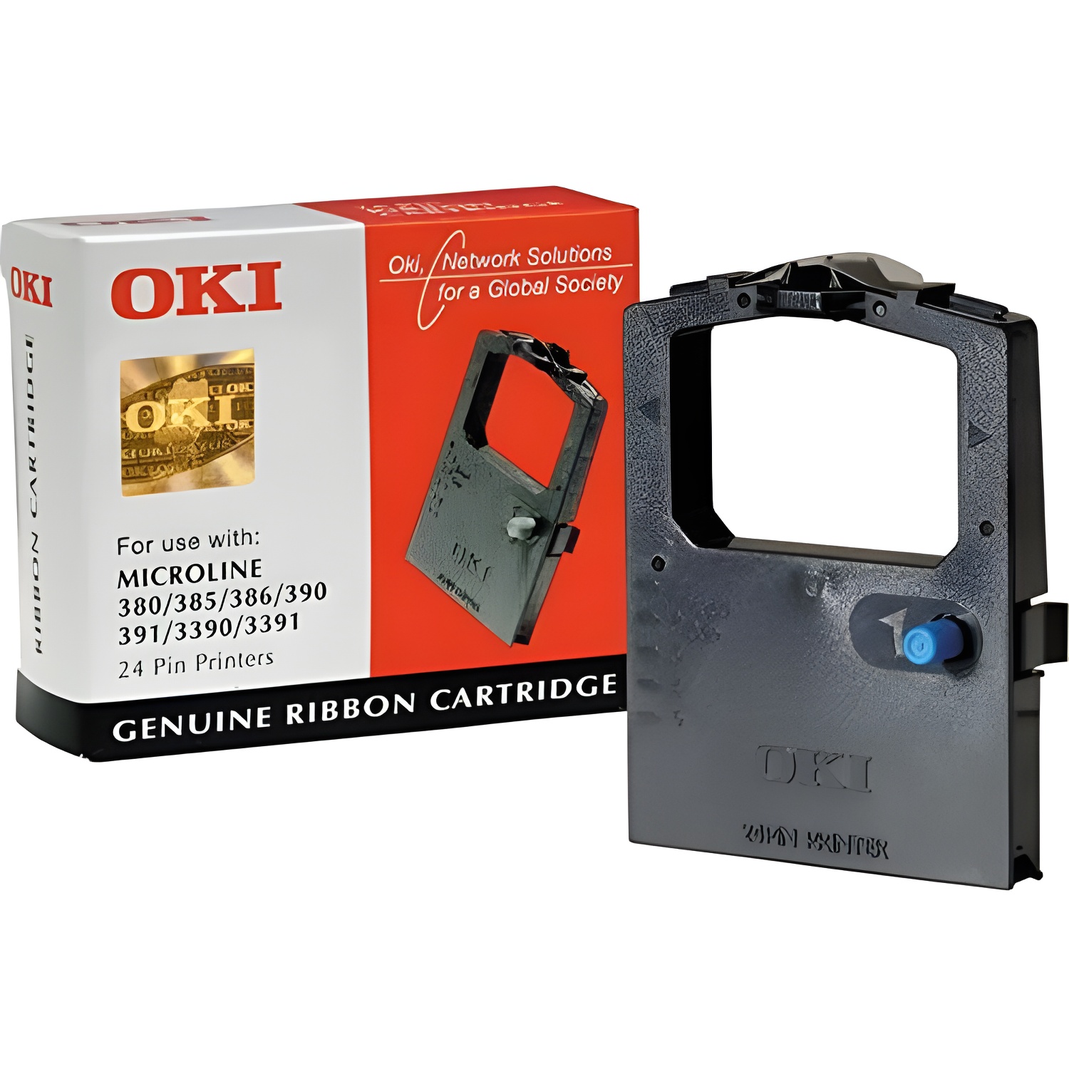 Cinta oki ml-380/390/391/3390/3391 nylon negro