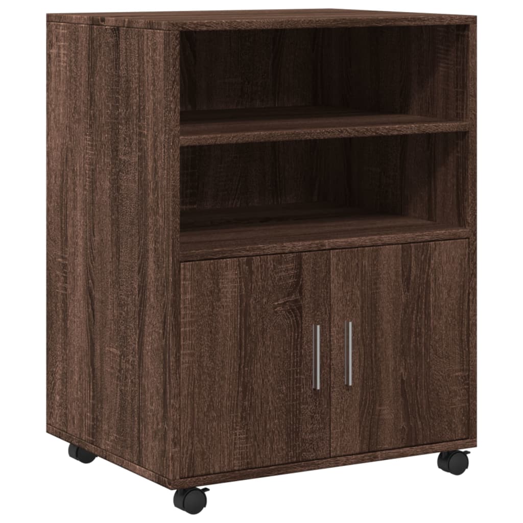 vidaXL Armario con Ruedas Archivador Almacenamiento Oficina Madera Ingeniería 60x48x81 cm