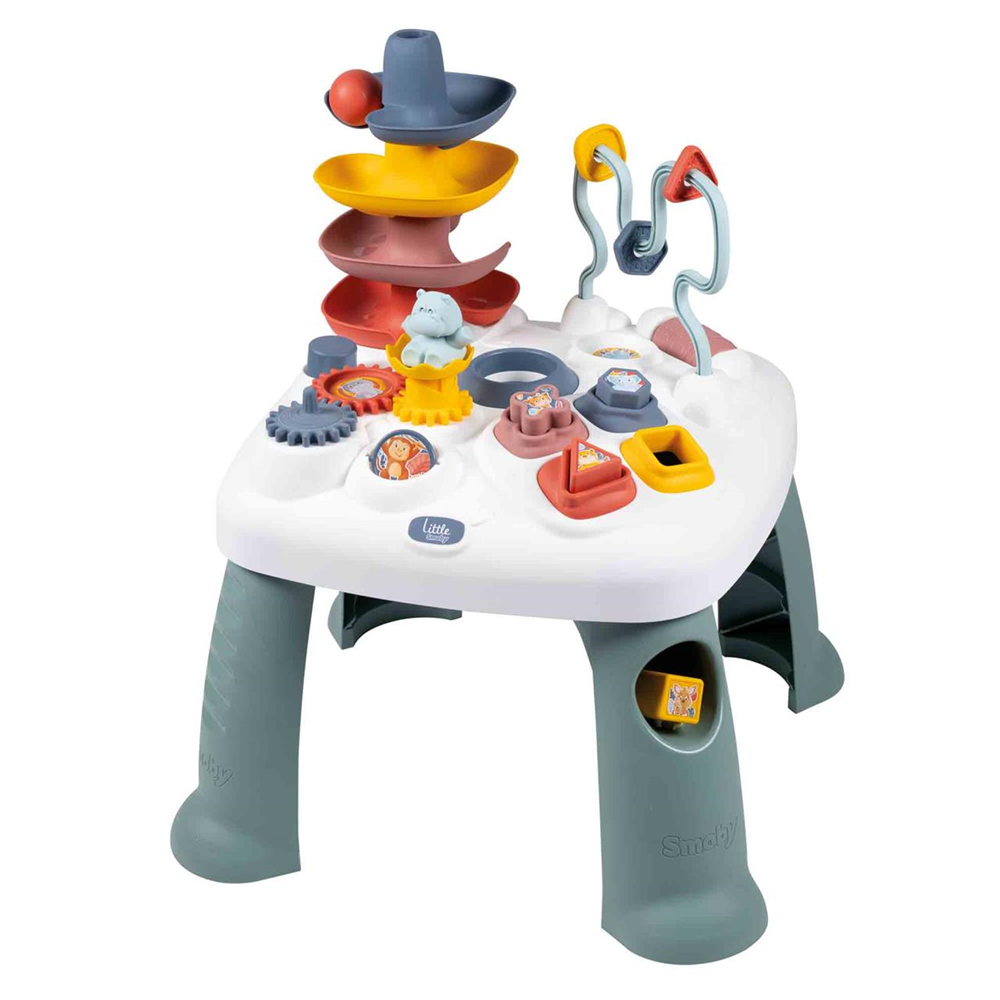 Mesa Actividades Little Smoby. Abaco 3 cuernos juego de pelota con rampa,rodillo y espejo. (7600140320)