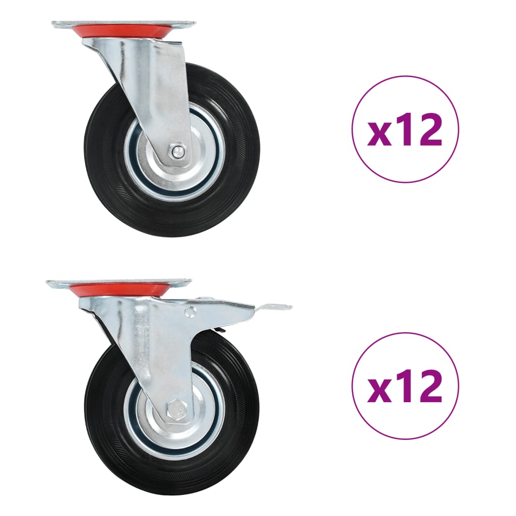 vidaXL Ruedas Giratorias con Diámetro 125mm Manipulación Materiales Mueble Cantidad 4 unidades,  8 unidades,  12 unidades y mas