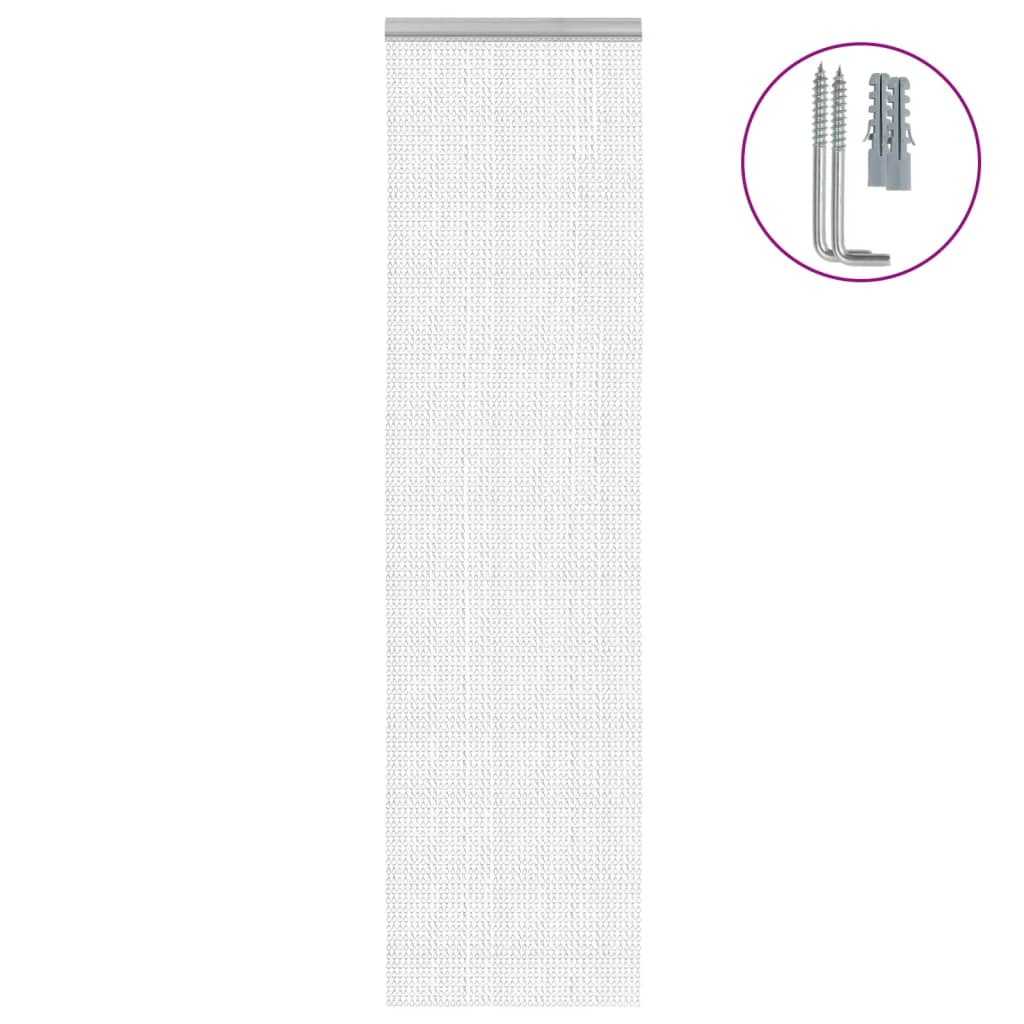 vidaXL Mosquitera de cadena para puerta aluminio Dimensiones 56 x 186 cm,  56 x 202 cm,  80 x 201 cm y mas