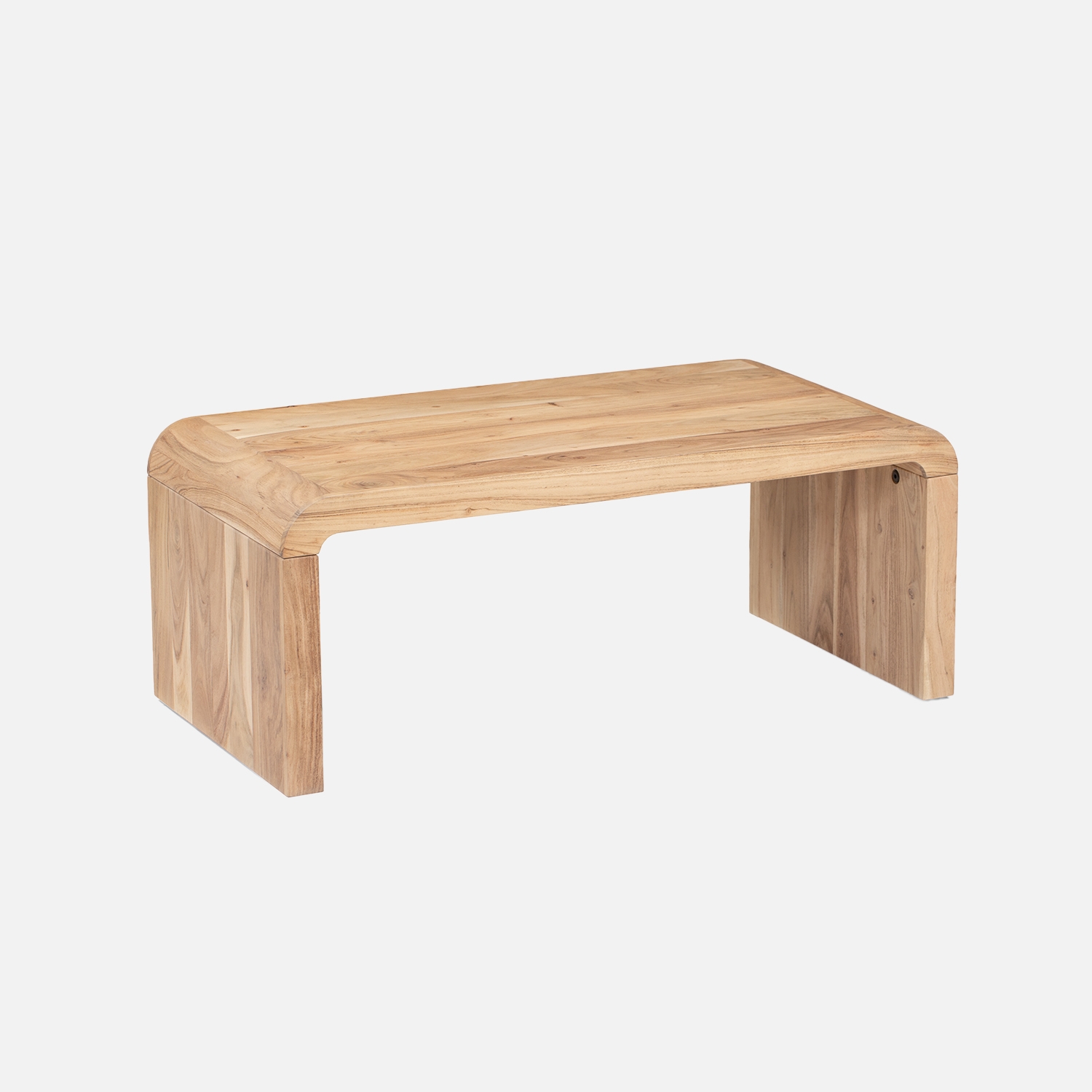 sweeek - Mesa de centro rectangular de madera maciza de acacia , Dana , 100x50x40