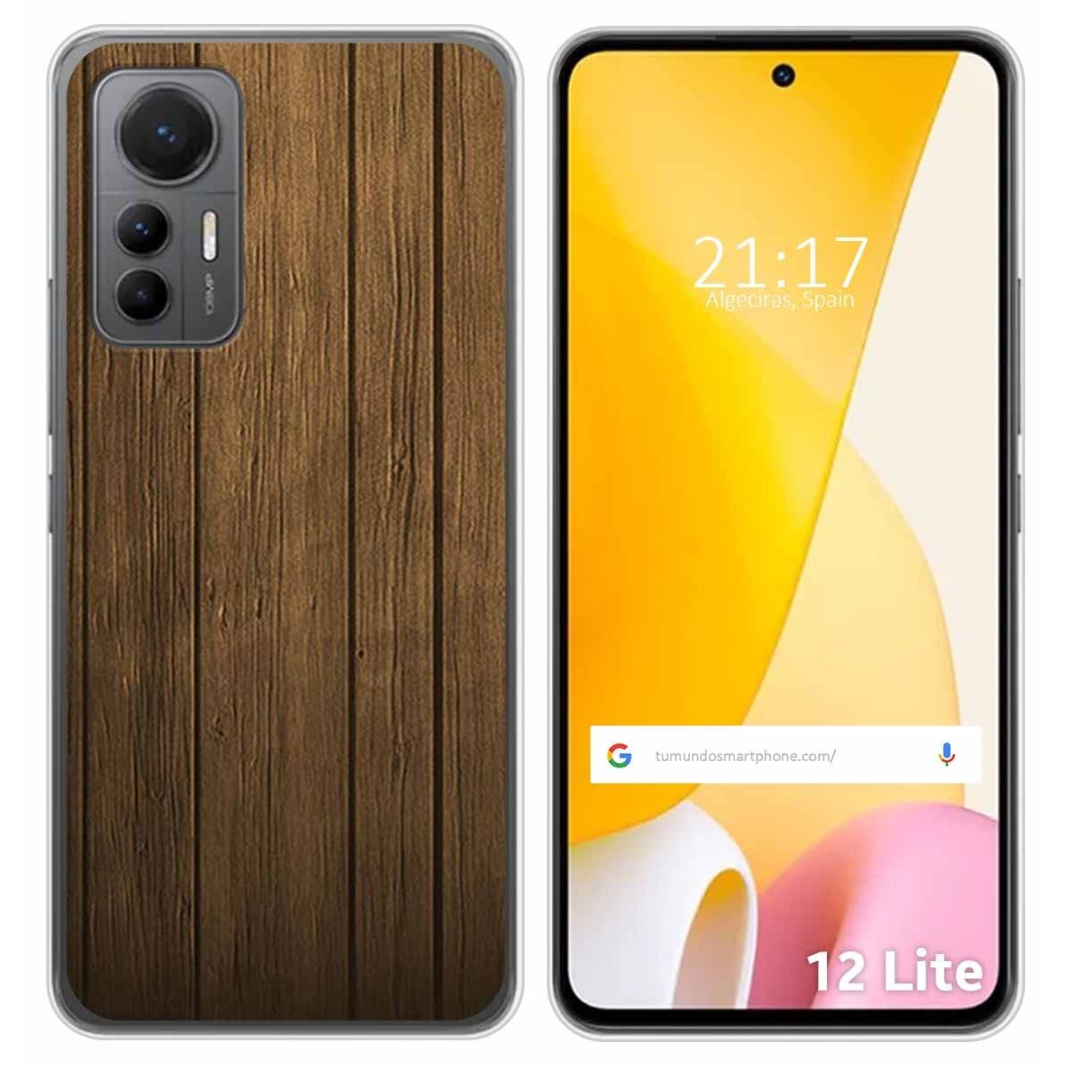 Funda Silicona para Xiaomi 12 Lite 5G diseño Madera Dibujos