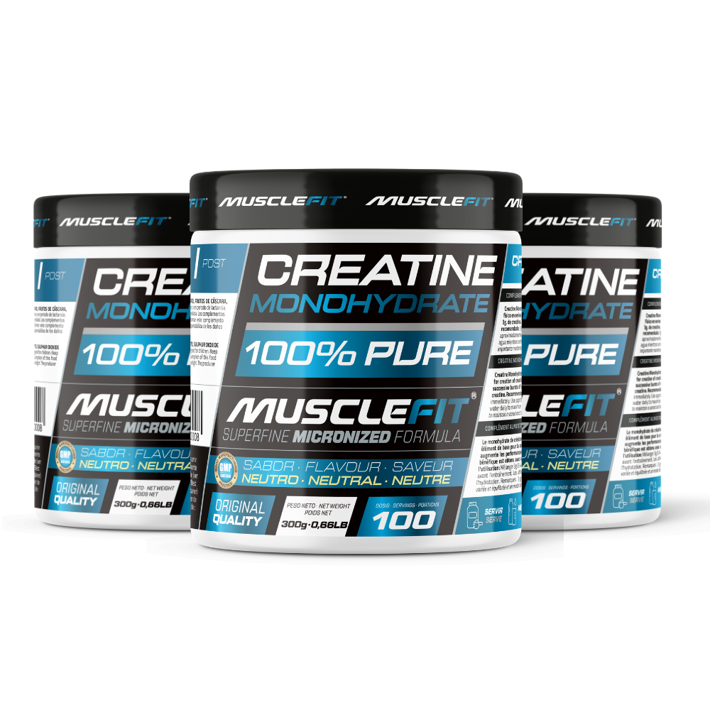 Pack 3 Creatina Monohidrato Micronizada - MuscleFit │Pack Súper Ahorro │MuscleCult