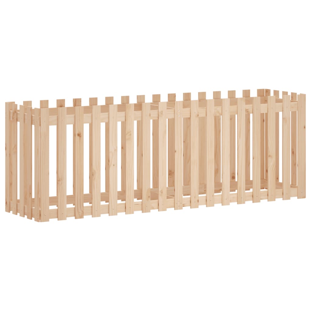 vidaXL Arriate elevado jardín valla madera maciza 200x50x70cm Color Pino natural,  Pino blanco,  Pino negro y mas