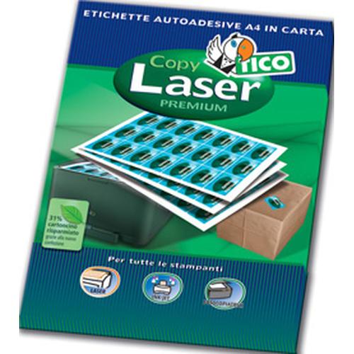 Tico Caja 100 Hojas Etiquetas Blancas con Esquinas Redondas Multifunción