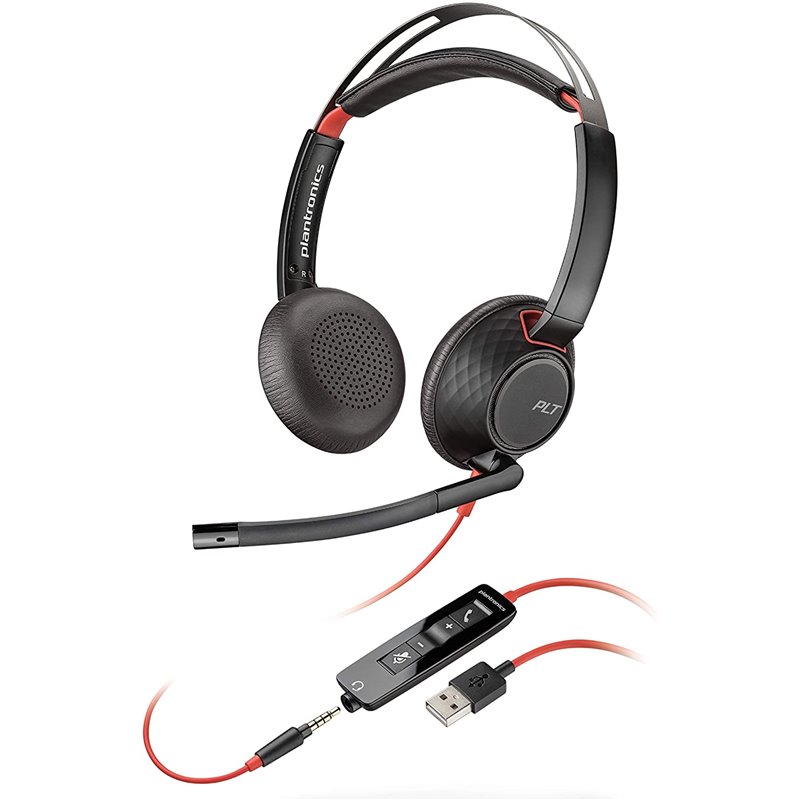 Poly Blackwire 5200 Series C5220 Auriculares estéreo en la oreja (USB-C, conector de 3,5 mm, cableado)