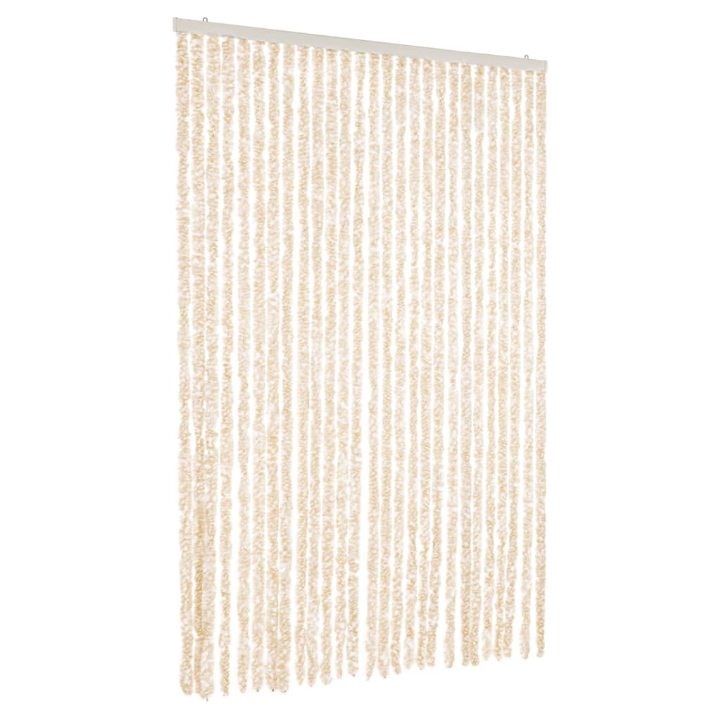 vidaXL Cortina antimoscas chenilla 118x220 cm Color Taupe,  Beige,  Beige y marrón y mas