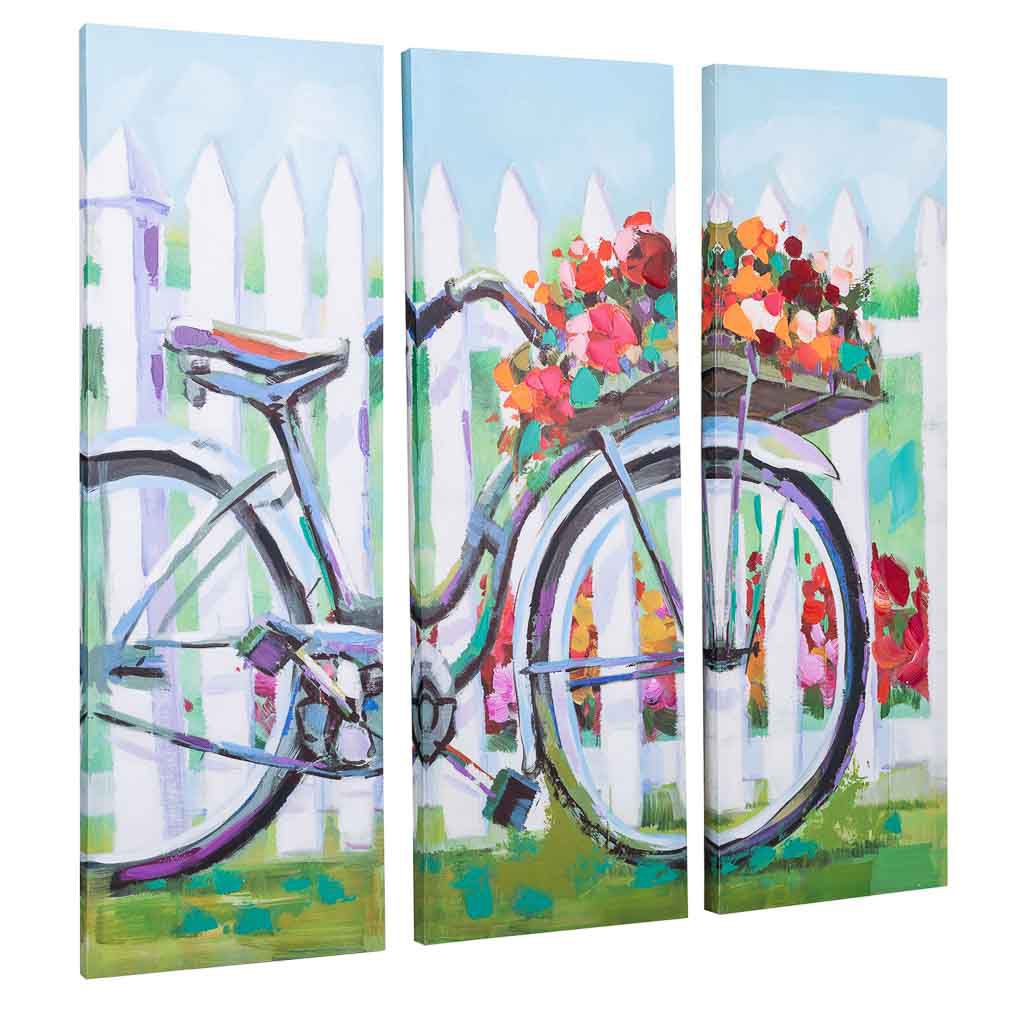 Cuadro Pintado A Mano Lona+Abeto Vistoso 90x30x3cm, El mejor complemento para tu hogar
