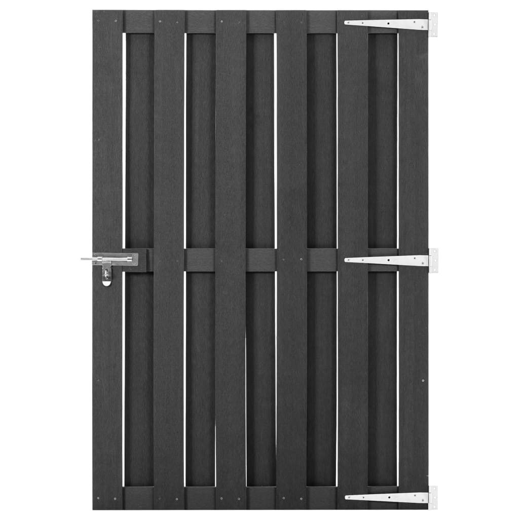 vidaXL Puerta de Jardín de WPC Gris Verja Entrada de Patio Terraza Cerca Dimensiones 100 x 60 cm,  100 x 80 cm,  100 x 100 cm y mas