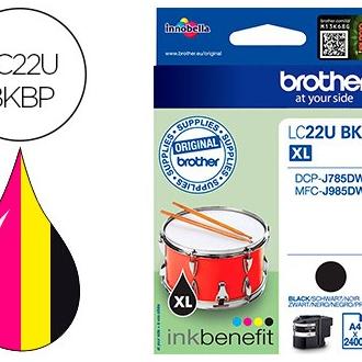 Ink-jet brother lc22ubk xl dcp-j785dw / dcp-j785dwxl / mfc-j985dw / mfc-j985dw negro 2.400 pag