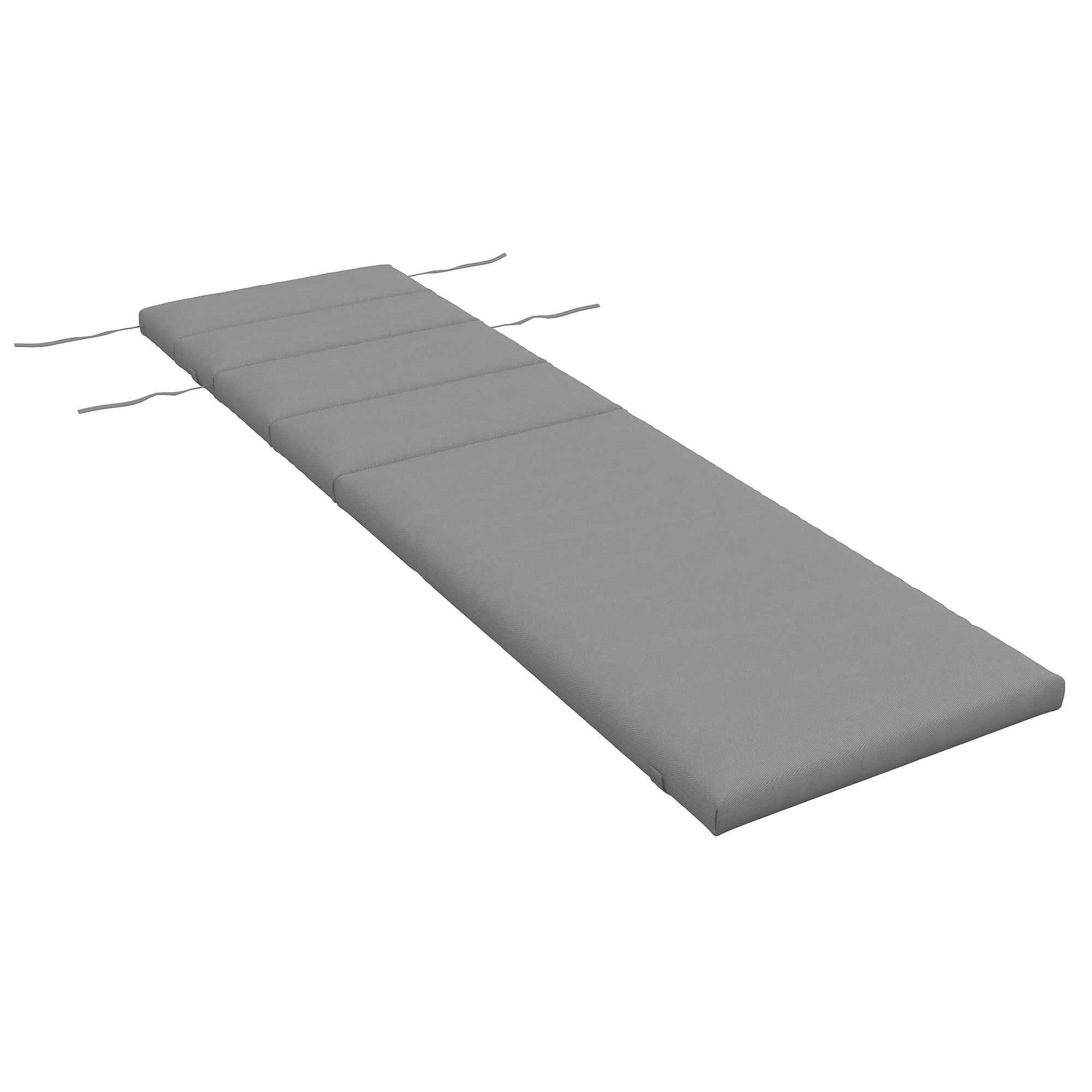 Outsunny Cojín para Tumbona 196x63x6 cm Colchoneta para Tumbona de Algodón con Tela Hidrófuga Cojín de Asiento y Respaldo para Jardín Terraza Balcón