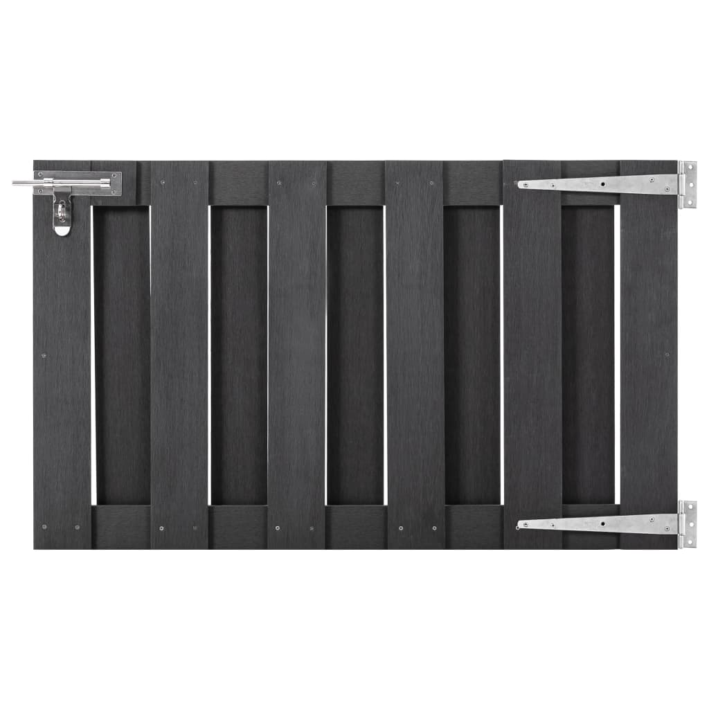 vidaXL Puerta de Jardín de WPC Gris Verja Entrada de Patio Terraza Cerca Dimensiones 100 x 60 cm,  100 x 80 cm,  100 x 100 cm y mas