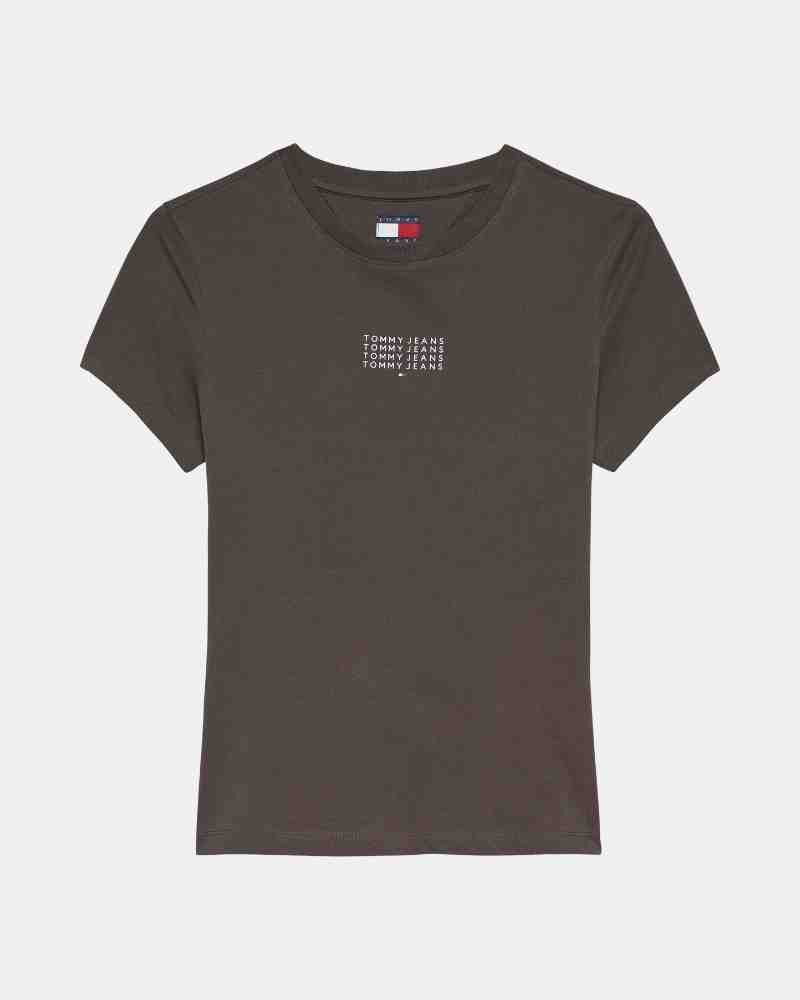 TOMMY HILFIGER DW0DW21841GW1  Camisetas Manga corta Mujer Marrón