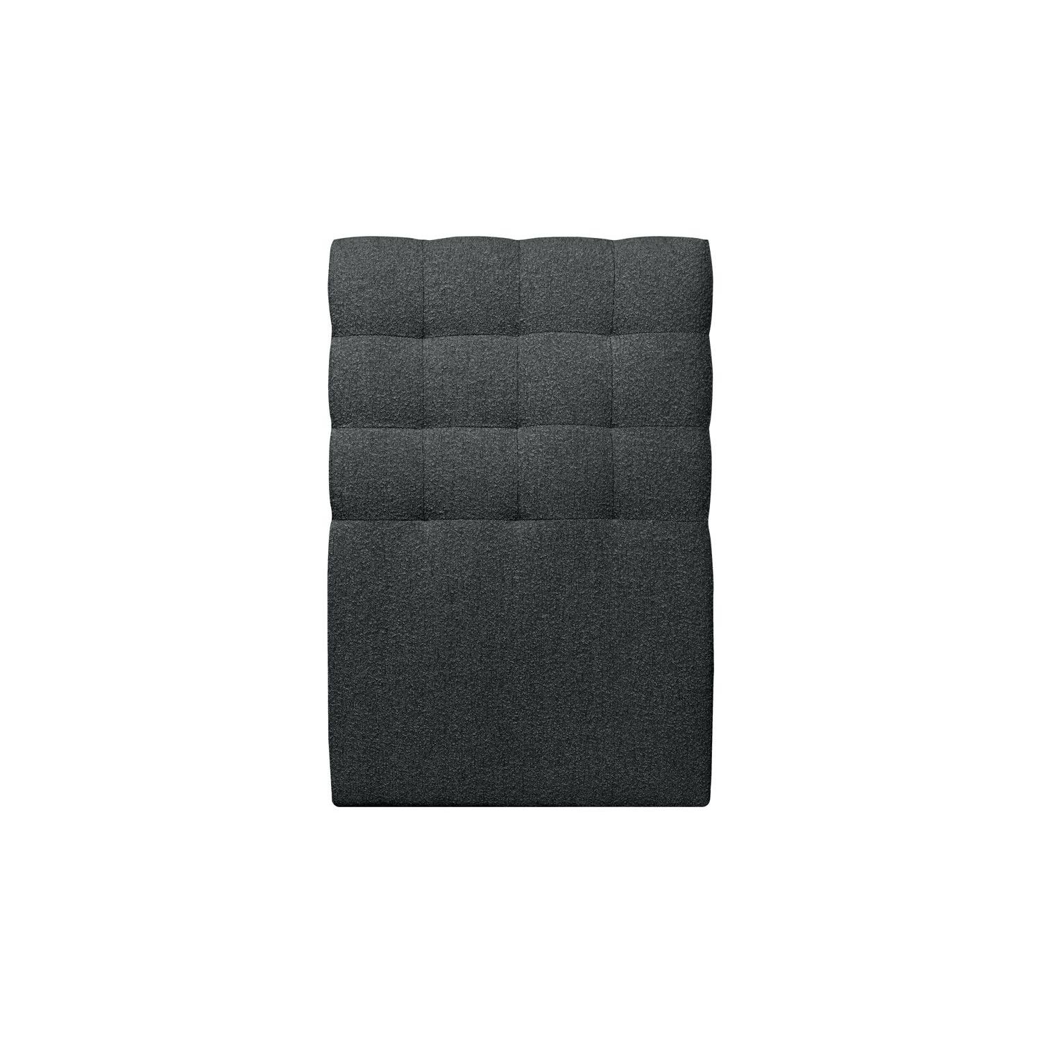 Cabecero acolchado de 90 cm - Tejido rizado negra