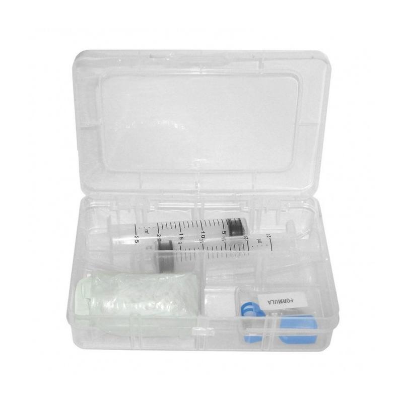 XLC - Kit de purgado para frenos de disco BR-X66 para bicicleta, ideal para mantenimiento fácil y profesional, incluye jeringa DOT, guantes y adaptadores específicos