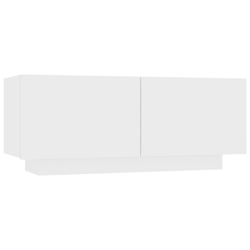 vidaXL Mesita de noche madera de ingeniería blanco 100x35x40 cm