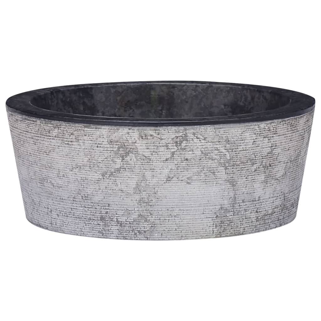 vidaXL Lavabo Mármol Ø40x15 cm Lavamanos Inodoro Baño Cuenca Fregadero Color Crema,  Gris,  Negro y mas