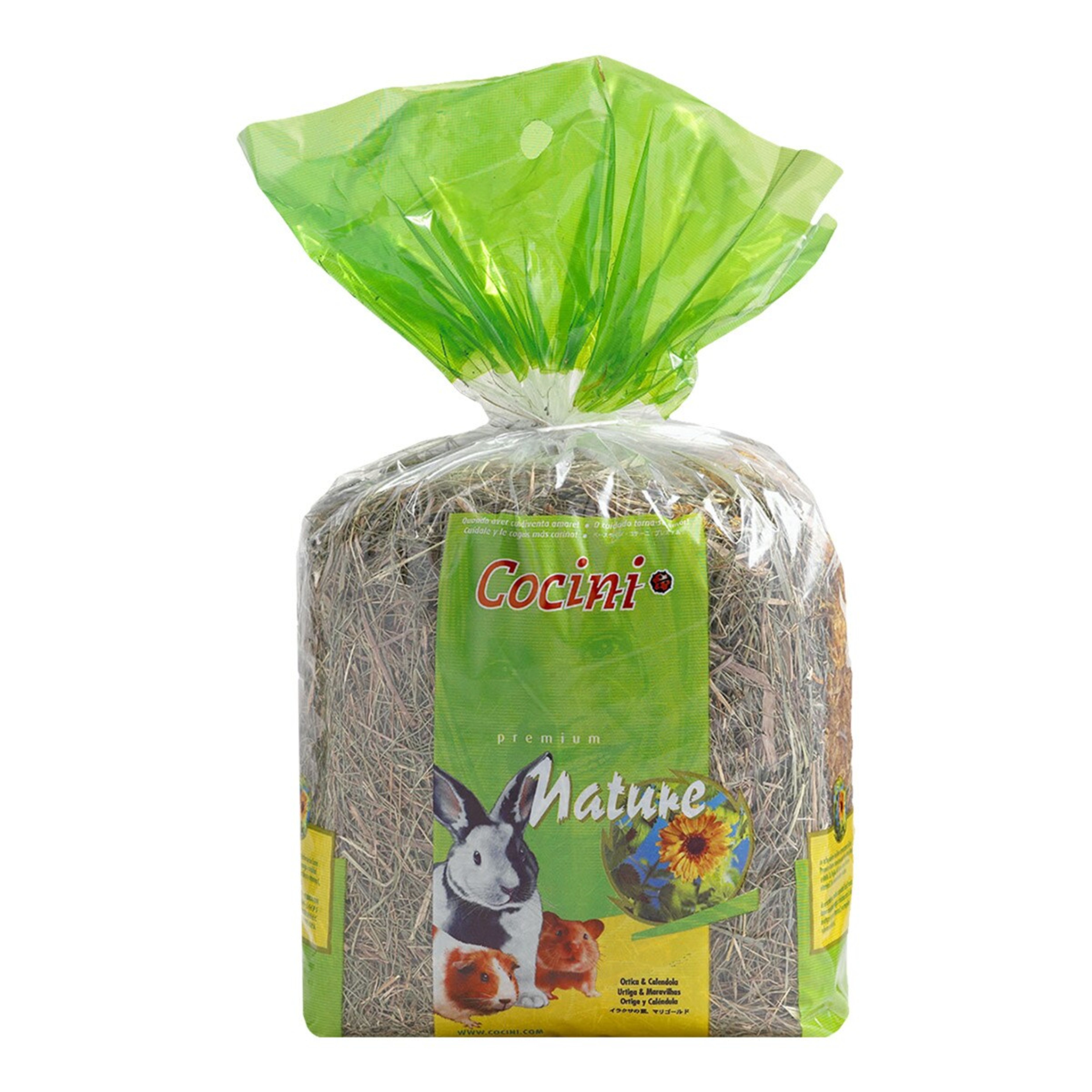 Cocini Heno Ortiga Y Calendula 500Gr. Verde - Fuente de Alimentación Completa para Roedores