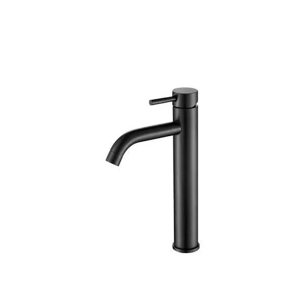 VALAZ Jabalón Grifo de lavabo alto monomando fabricado en latón de color negro mate
