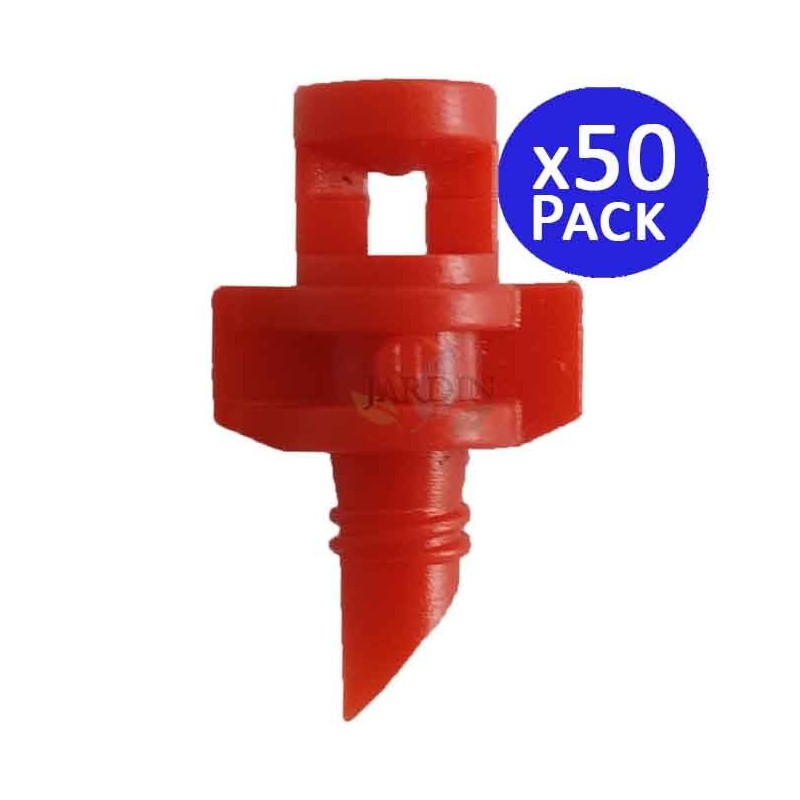 SUINGA Pack 50 Microaspersores de riego 360º | Alcance 1 a 1,5 metros para Riego y Jardineria
