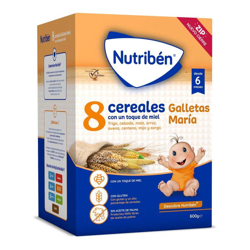 CEREALES INFANTILES 8 CEREALES GALLETA MARIA 600G - NUTRIBEN