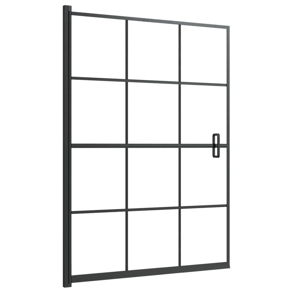 vidaXL Mampara de Ducha ESG Negro Baño Cabina Partición Cubículo Dimensiones 80 x 140 cm, 100 x 140 cm, 116 x 140 cm