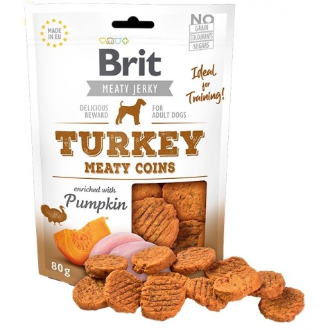 Brit - Brit Jerky Snack Monedas De Pavo Para Perros 80 Gr