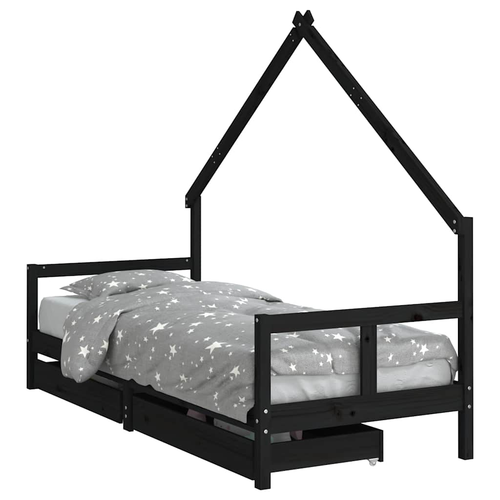 vidaXL Estructura cama niños con cajones madera pino 80x200 cm