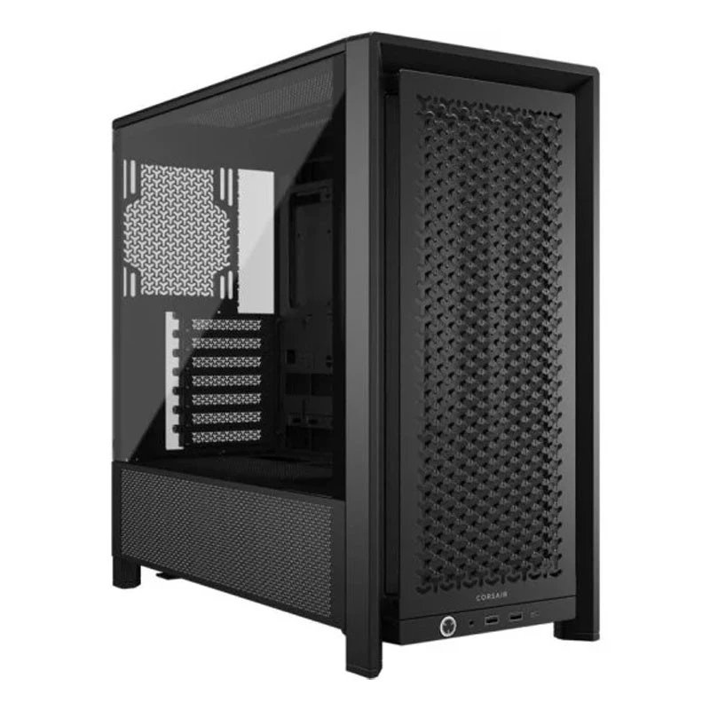 Corsair - Caja para PC FRAME 4000D RS ARGB con ventiladores ARGB incluidos, soporte GPU vertical y refrigeración avanzada para discos duros y SSD