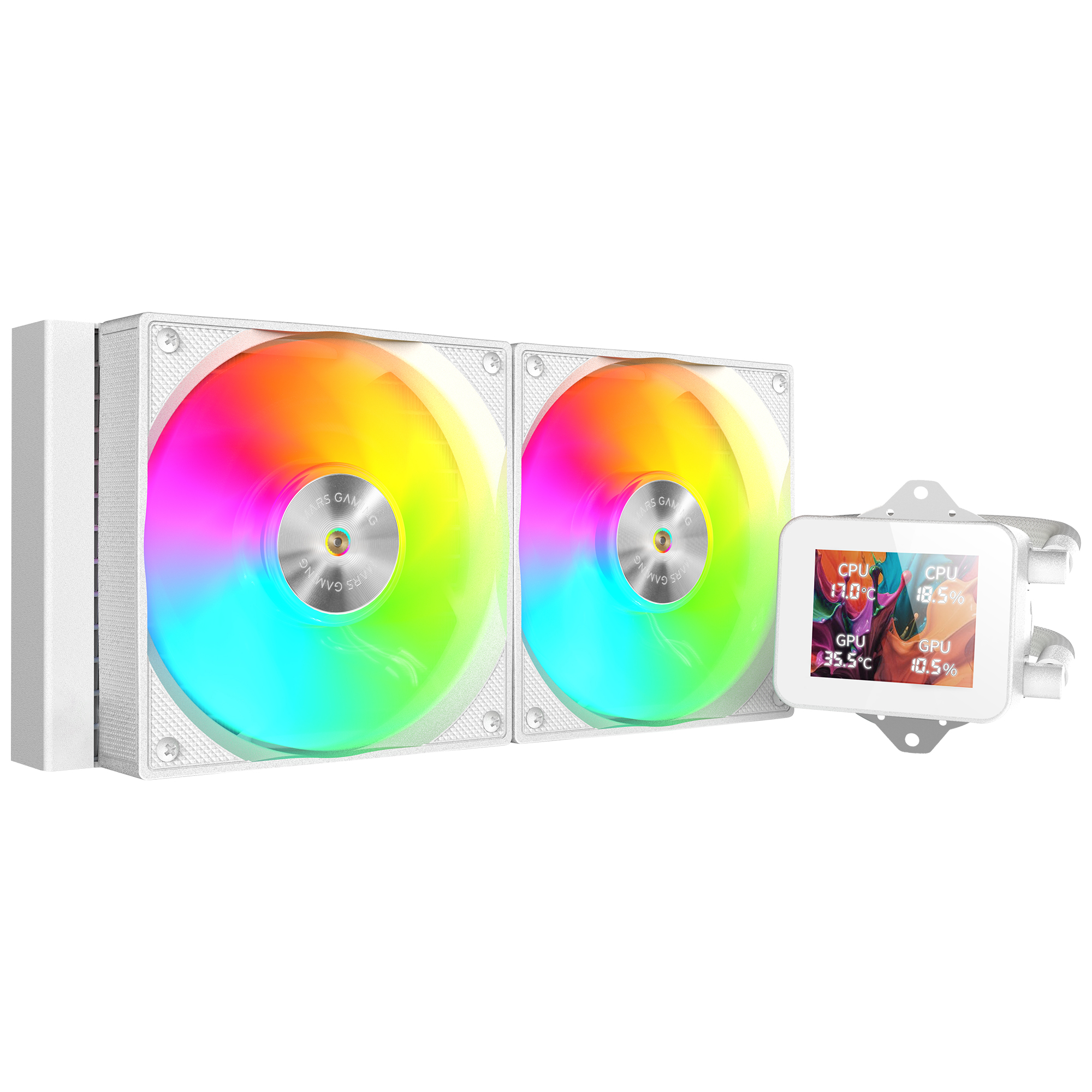 Mars Gaming ML-VISION240, Refrigeración Líquida AIO, TDP 500W, 2x Ventiladores ARGB con Núcleo de Cobre y Aluminio FDB, Pantalla LCD IPS 4:3 con Rotación 360° y Software, Multisocket Universal, Refrigeración Líquida PC Negra o Blanca