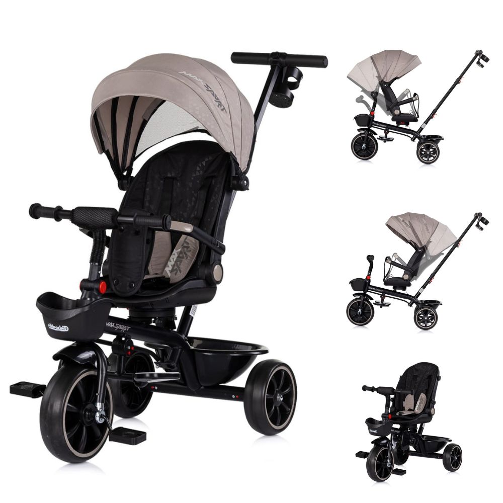 Chipolino Triciclo con Capota y Mango Parental MAX SPORT