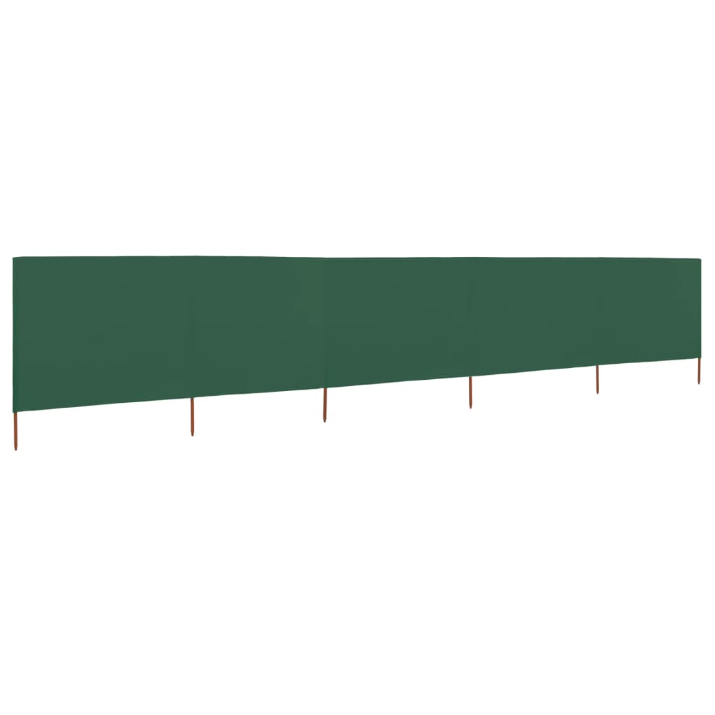 vidaXL Paravientos de 5 paneles tela 600x120 cm Color Blanco arena, Verde, Antracita