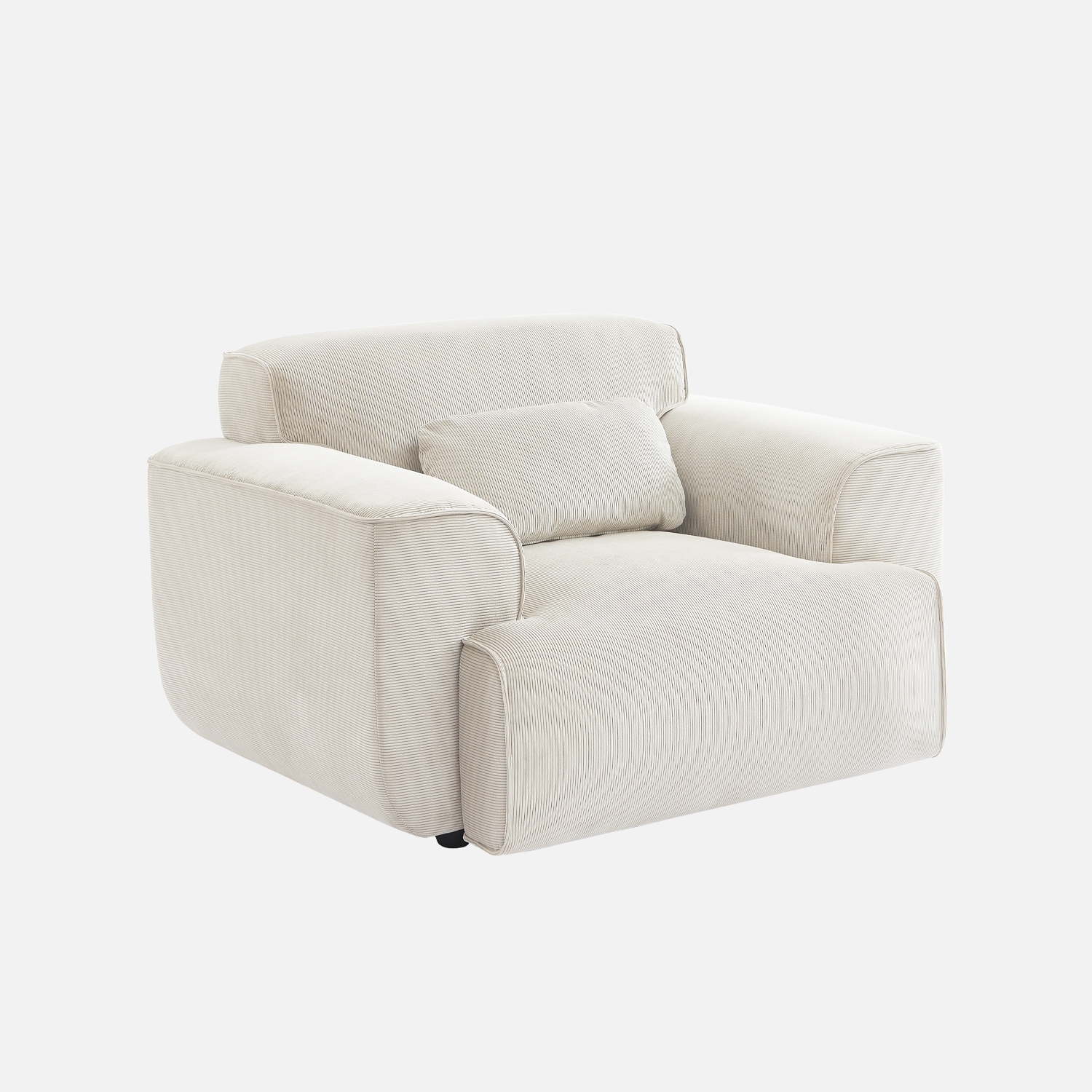 sweeek - Sillón de pana con cojín , Wallas pana , 116x97x73