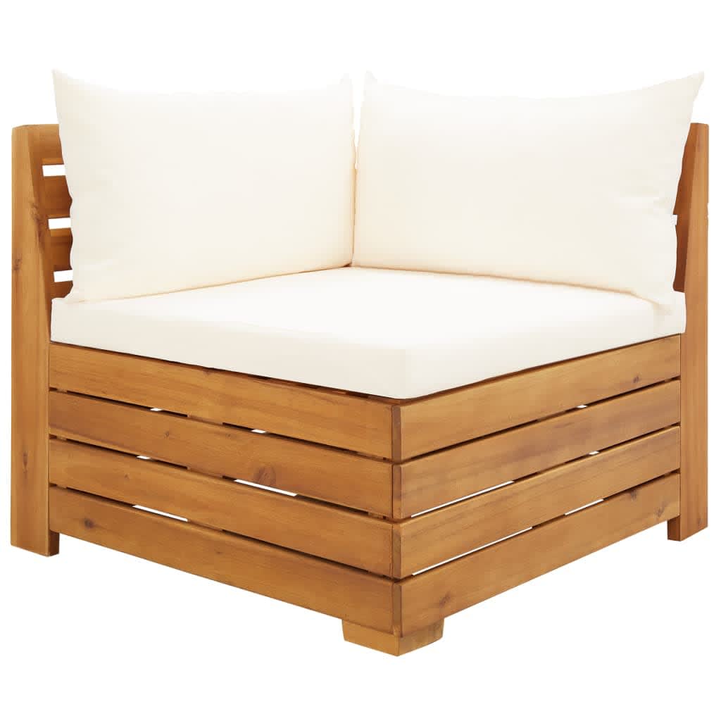 Vidaxl Muebles de Jardín 2 Piezas con Cojines | Madera Maciza de Acacia